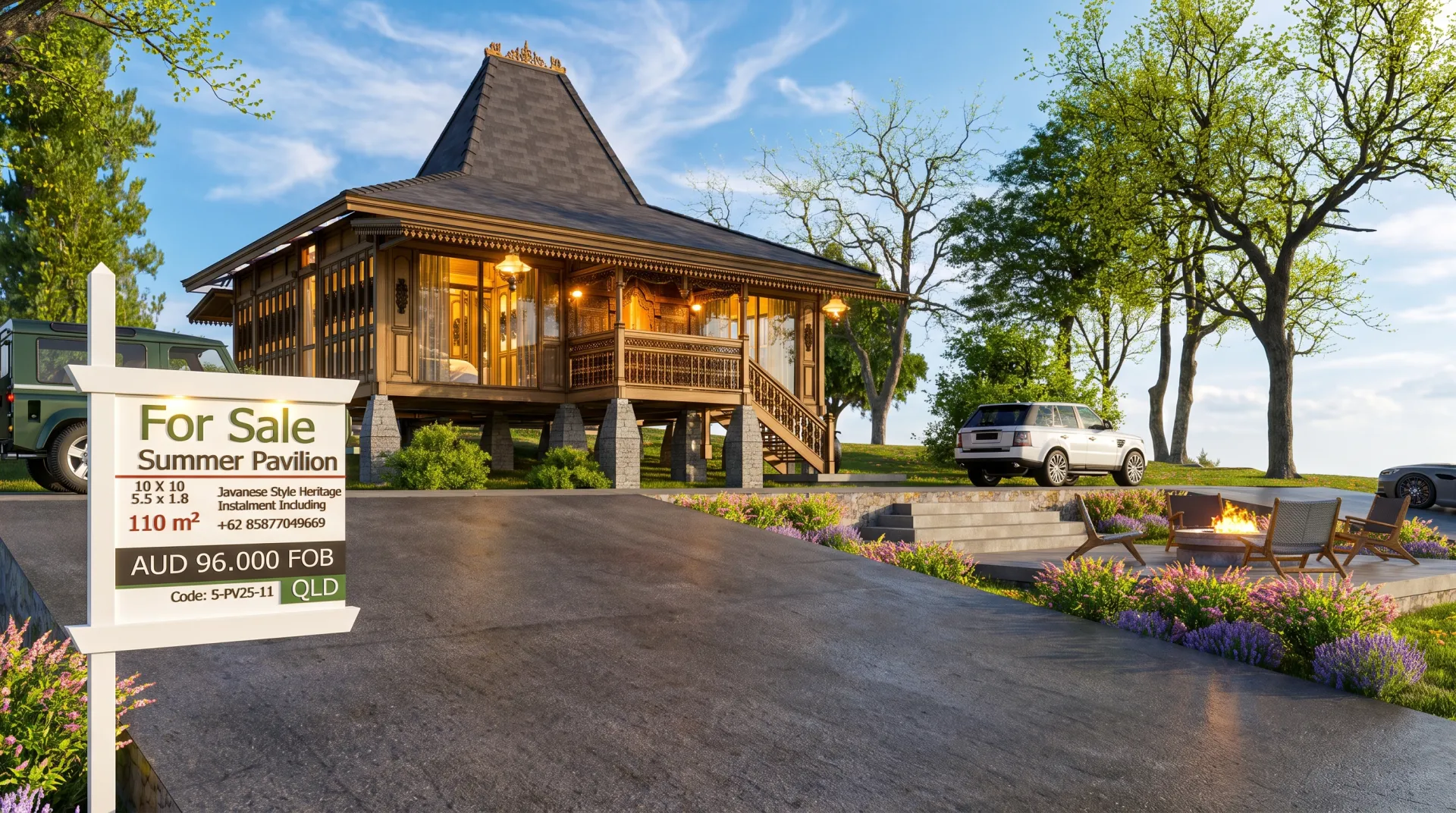 Grand Heritage Teak Wood Summer Pavilion