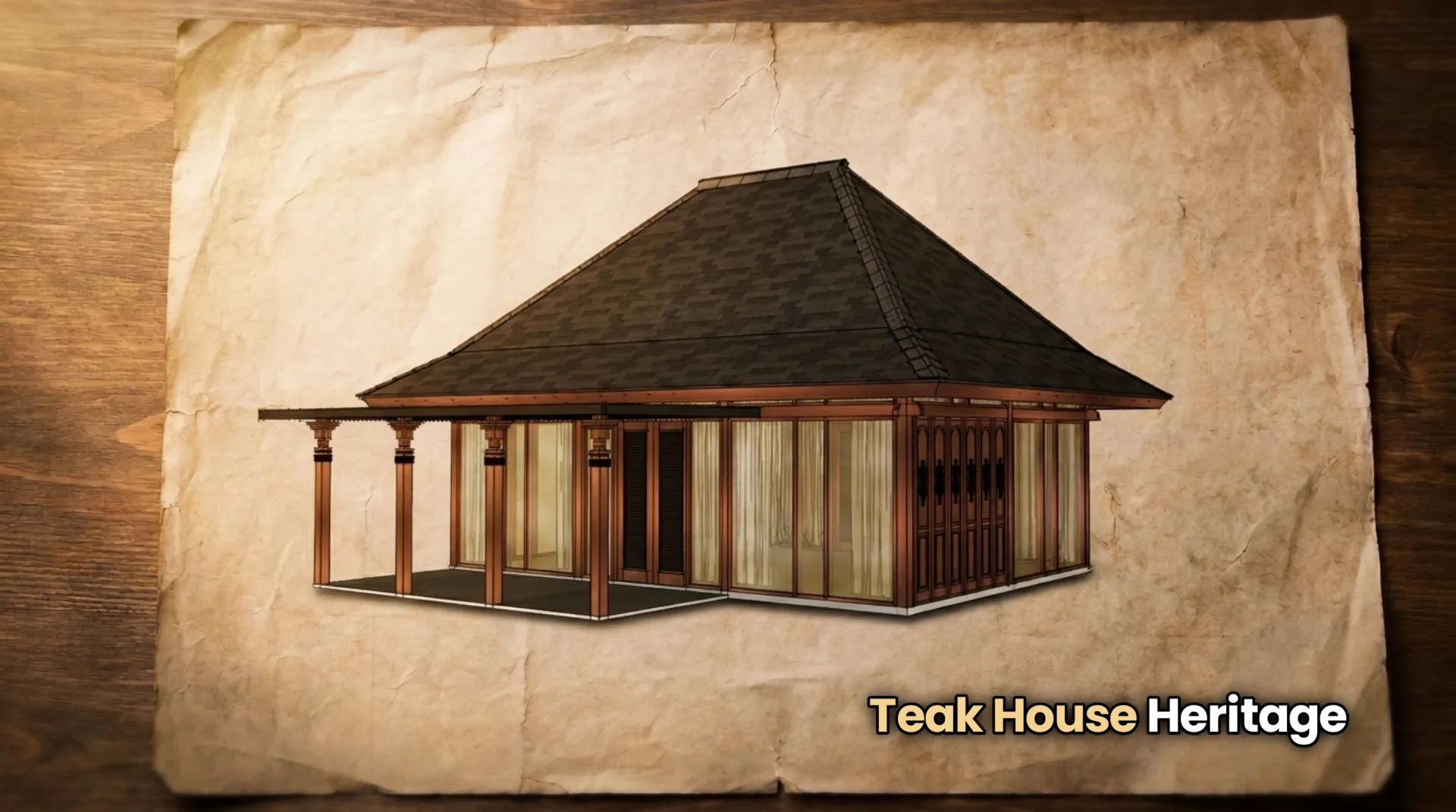Architectural Harmony: Javanese Joglo and Balinese Bale Dangin - Foto Kanan